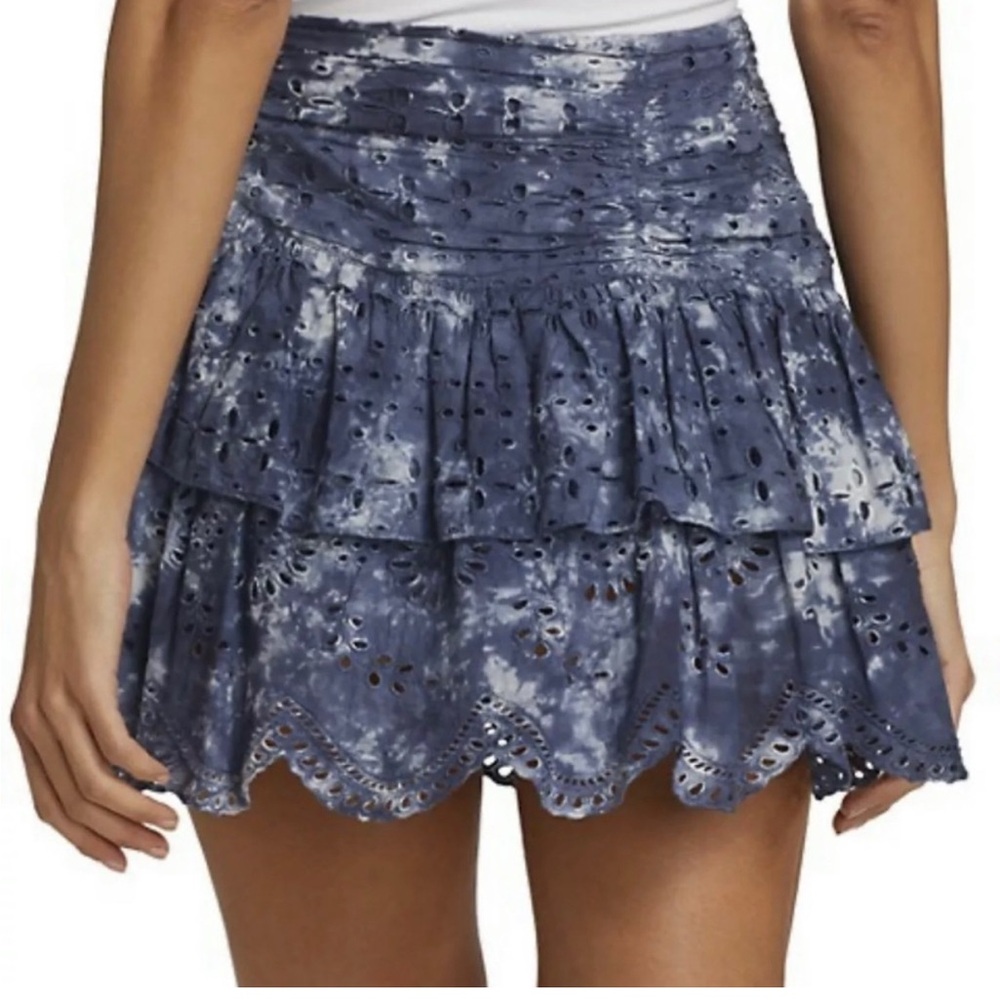 LoveShackFancy Onika Skirt in Midnight Hand Dye
